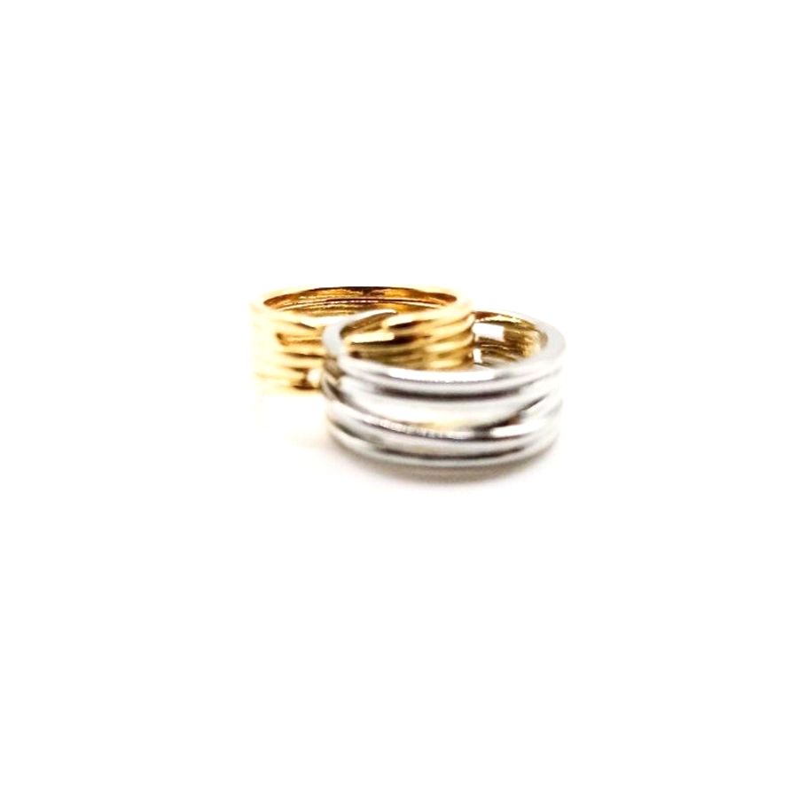 Anillo dorado líneas paralelas - foto 7