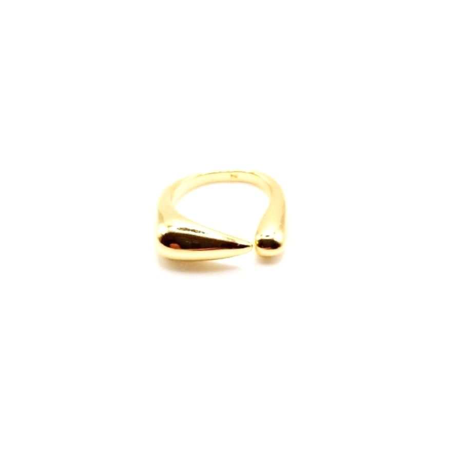Anillo dorado de gotas abiertas - foto 3