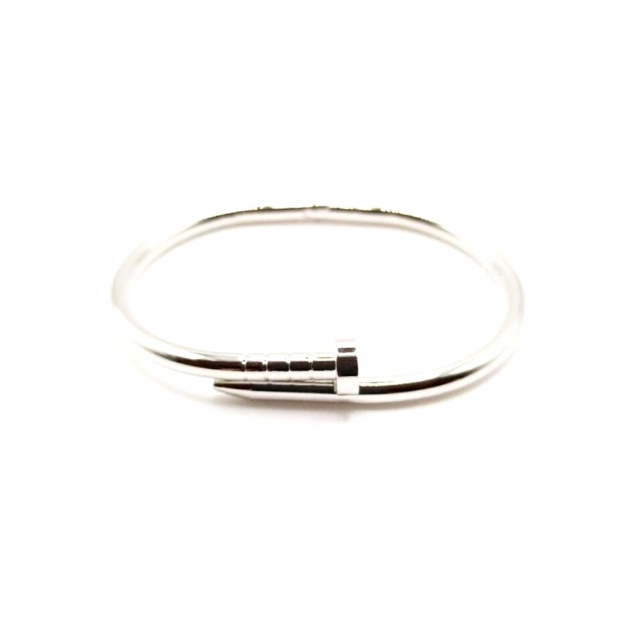Brazalete tipo clavo plateado - foto 1