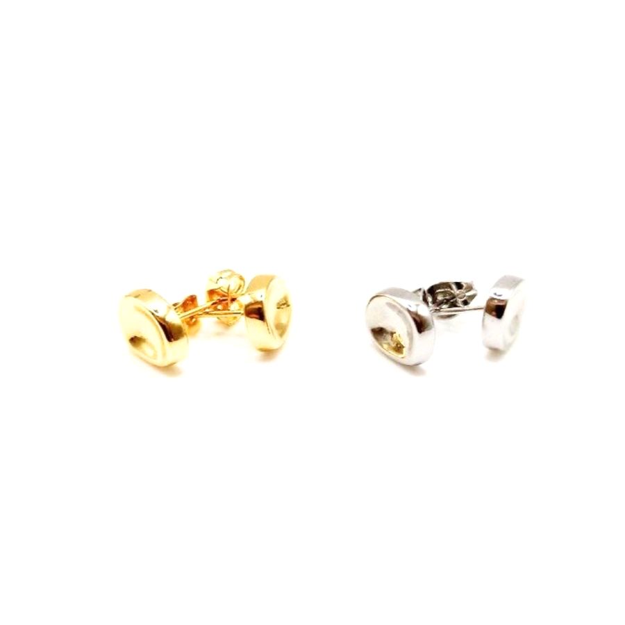 Pendientes dorados orgánicos - foto 3