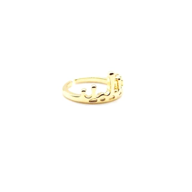 Anillo dorado calado fluido